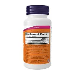 Бета-каротин 7500 мкг Now Foods (Beta Carotene Natural) - 180 софтгелів - мініатюра 2
