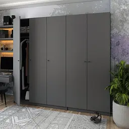 Шафа для одягу Doros Промо Антрацит 2+3 ДСП 225х48х204 (42005335) - мініатюра 4