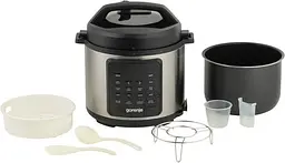 Мультиварка-скороварка Gorenje GMC6SBK (MY-CS6038WPB) (7193445) - мініатюра 4