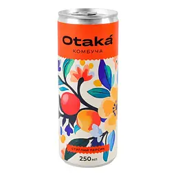 Напій безалкогольний Otaka Комбуча Стиглий персик слабогазований 250 мл