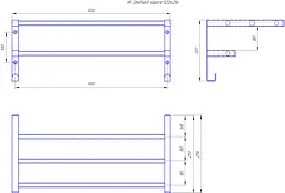 Полиця для рушників з настінним кріпленням HF Sheffield 520x256 3.0.1201.13.WM, Білий матовий - мініатюра 4