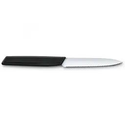 Кухонний ніж Victorinox Swiss Modern Paring Serrate 10см Black (6.9003.10W) - мініатюра 2