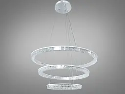 Підвісна LED люстра Diasha D9711/800+600+400WH біла, 148 W, з пультом, освітлення до 30 м2 - мініатюра 4
