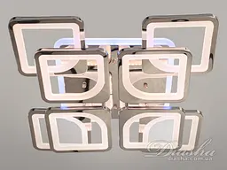 Стельова лед люстра з диммером і LED підсвічуванням, 130W, хром - мініатюра 3