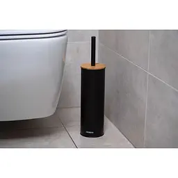 Щітка для унітаза Ardesto Minimalism з підставкою чорна (ARHB3503BB) - мініатюра 4