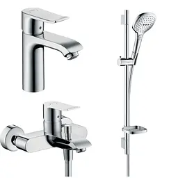 Змішувач для ванни Hansgrohe Metris New одноважільний хром (31480000) - мініатюра 2