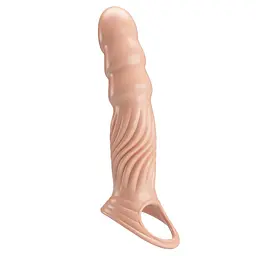 Насадка на пеніс Pretty Love 3.0" Adjustable, 24 см (тілесний)