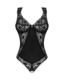 Мереживне боді Obsessive Donna Dream crotchless teddy XL/2XL Black, відкритий доступ - мініатюра 3