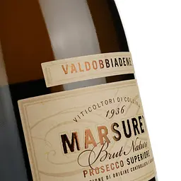 Ігристе вино Marsuret Sui Lieviti Valdobbiadene Prosecco Superiore DOCG Brut Nature, біле, брют-натюр, 0,75 л - мініатюра 3