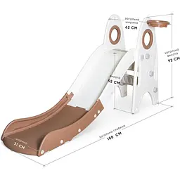 Дитяча гірка Mealux Cosmo Lite White/Coffee (KD-B020 White/Coffee) - мініатюра 2