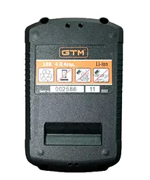 Акумулятор Li-Ion GTM B18V/4Аh 18 В 4 А*год для шурупокрута 2702 - мініатюра 2