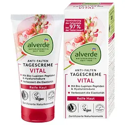 Вітамінний щоденний крем Alverde Naturkosmetik для шкіри з органічними пептидами люпину 50 мл