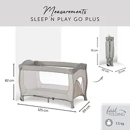 Дитячий манеж Hauck Sleep N Play Go Plus Multicolor black, чорний (60070-2) - мініатюра 5
