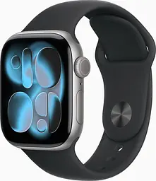 Смарт-годинник Apple Watch Series 11 GPS 42mm Space Grey Alu. Case w. Black S. Band - S/M (MEQW4)