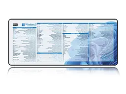 Великий килимок для мишки WorkPlaceShop Поєднання клавіш для Windows Блакитний, 700 x 300 мм