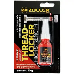 Фіксатор різьби Zollex Threadlocker червоний BFS-6, 10 г