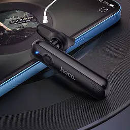Bluetooth моно-гарнітура Hoco E63 Чорний - мініатюра 3