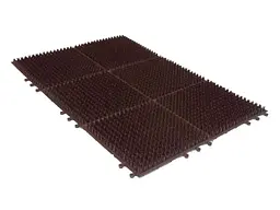 Килимок ПОЛІМЕРАГРО 530 x 360 x 15мм для підлоги секційний 3 x 2 коричневий