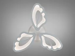 Компактна стельова LED-люстра з пультом Diasha 8166/3WH біла, 3 модулі, 50 Вт, 55 см, до 12 м2 - мініатюра 3