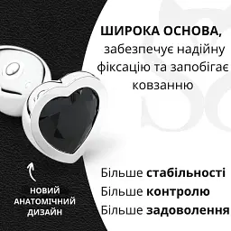 Набір металевих анальних пробок I’MCUM Crystal Heart S-M-L з кристалами у формі серця 3 шт (IM-KGS005_set) - мініатюра 6