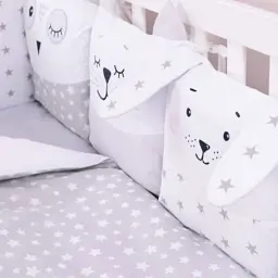 Дитячий постільний набір Верес Smiling animals white-gray new (216.07.110*90) - мініатюра 3