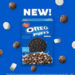 Сухий сніданок Post Oreo Puff Chocolate Breakfast Cereal 283г - мініатюра 2
