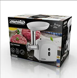 Багатофунціональна м'ясорубка 3 насадки Mesko MS 4805 - мініатюра 7
