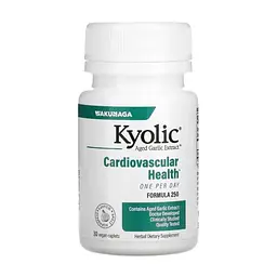 Вітамінно-мінеральний комплекс Kyolic Екстракт часнику, 1000 мг, Aged Garlic Extract, Cardiovascular, 30 веганськ (WAK25063)