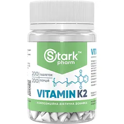 Харчова добавка Stark Pharm Vitamin K2, 200 таблеток
