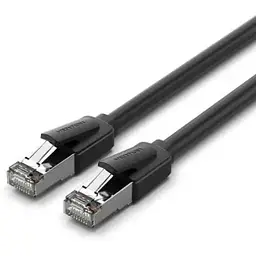 Патч-корд 1м, S/FTP cat 8 RJ-45 black Vention (IKKBF)