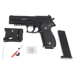 Дитячий пістолет на кульках "Sig Sauer 226" Galaxy G26+ чорний з кобурою - мініатюра 2