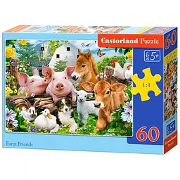 Пазли "Друзі на фермі" B-066209 Castorland 60 елементів