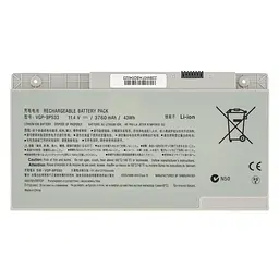 Батарея для ноутбука Sony BPS33 (VGP-BPS33 SVT14128CC SVT141290X SVT15112CXS SVT1511M1E) 11.4V 3760mAh 43Wh Сріблястий - мініатюра 2