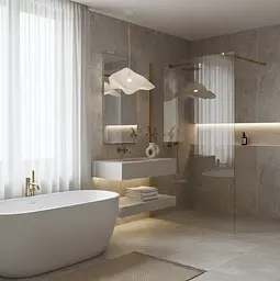 Душова стінка Rea Flexi 120x195 transparent brushed gold KPL-K99260 - мініатюра 5