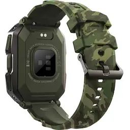 Смарт-годинник Lemfo C20 силіконовий ремінець Camouflage Green (16352-hbr) - мініатюра 2
