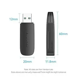 Зчитувач флеш-карт Vention USB 3.0 to SD+TF Black Dual Drive Letter (CLGB0) - мініатюра 2