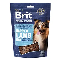 Ласощі для собак Brit Premium напіввологі, з ягням та обліпихою, 180 г (112282/573943)