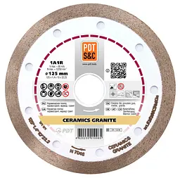 Алмазний круг по кераміці PDT Ceramics Granite 1A1R 125х1,4х10х22,2 мм