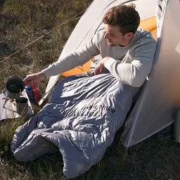 Спальник з натуральним пухом Naturehike CW400 NH18C400-D розмір L жовто-сірий - мініатюра 5
