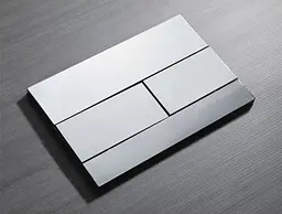 Панель змиву Koer KT-0603-01 240x160x10mm пластикова, кнопка лінійна KR5319, Хром - мініатюра 4