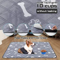 Багаторазова пелюшка Derby Washable Reusable Dog Pee Pad PM004 Grey 50х70 см - мініатюра 3