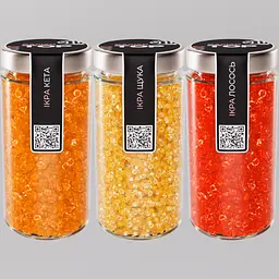 Ікра "Кета+Лосось+Щука" CapsFood імітована в Банці 500+500+500 г