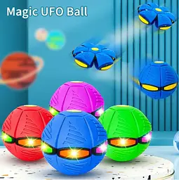 Мяч летающий трансформерный Bambi FLAT BALLКрасный - миниатюра 2