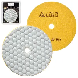 Alloid Pro. Круг алмазний шліфувальний на липучці HEXAGON 100 мм, зерно 150