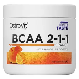 Амінокислота BCAA OstroVit BCAA 2:1:1, 200 грам - Апельсин