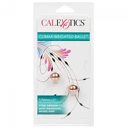 Вагінальні кульки CalExotics Climax Weighted Kegel Balls Nickel-Free Rose Gold - мініатюра 5