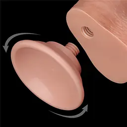 Фалоімітатор LoveToy Sliding-Skin Dual Layer Dong 22 см тілесний - мініатюра 15
