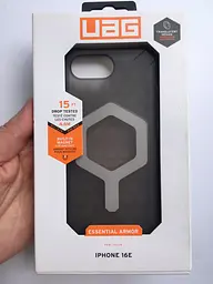 Оригінальний протиударний чохол iPhone 16e / 17e UAG Essential Armor MagSafe ASH 114496113131 - мініатюра 4