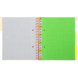 Зошит на пружині Buromax Neon В5 (170x205) 120 аркушів 3 PVC розділювачі помаранчевий (BM.24359911-11) - мініатюра 2