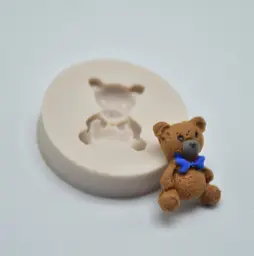 Молд силіконовий Ведмедик 35 мм сірий - мініатюра 4